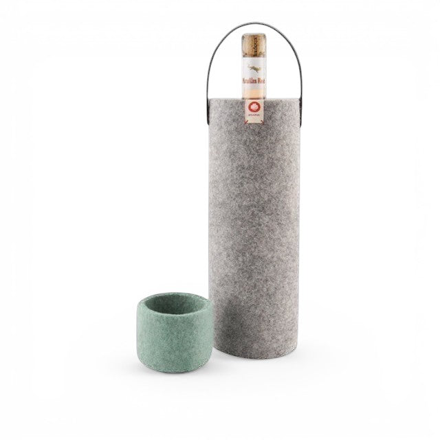 Wool Wine Cooler - Light Grey